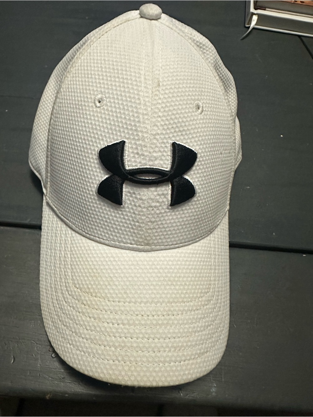 Under Armour White Cap with Black Logo